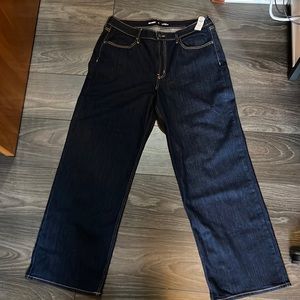Brand New, Wide Leg, High-Rise jeans size 14, tags on still in plastic wrap!